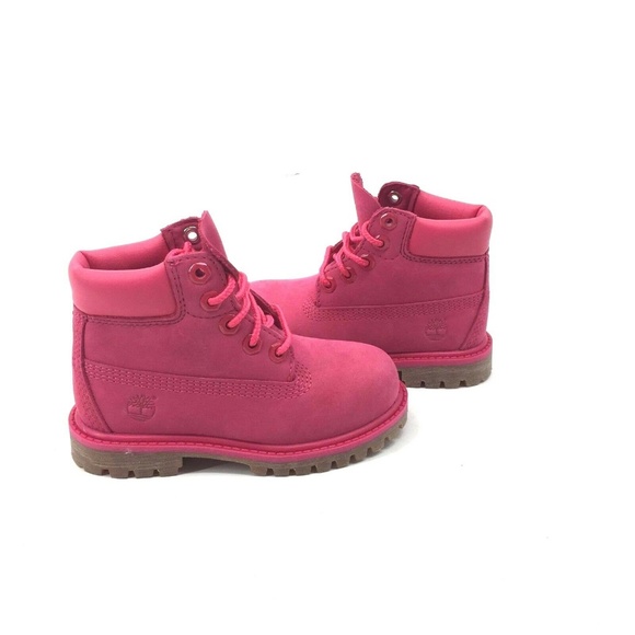 Timberland Toddler Girls Boots Pink Sz 10 NWB - Picture 3 of 8